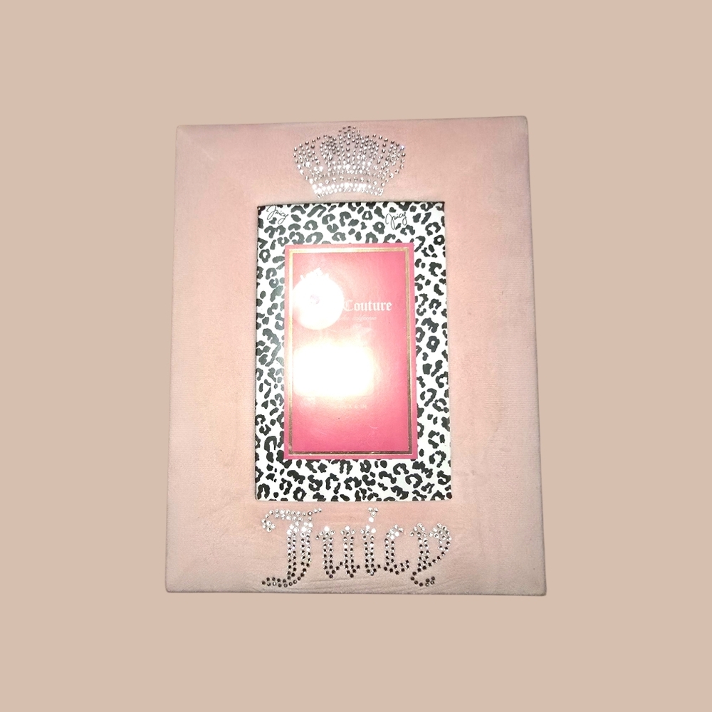JUICY COUTURE NWT Pink Velour Rhinestone Crown Picture Frame Y2K McBling Decor